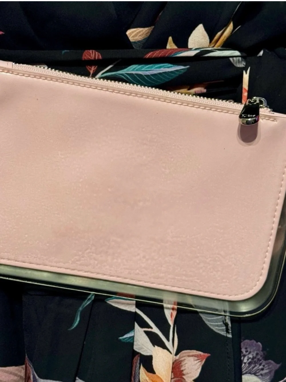 Dior Blush Pink Patent Crossbody Bag Silver Chain Beauty VIP - Picture 4 of 8
